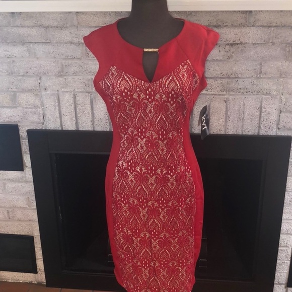 NWT JAX RED LACE DRESS - Picture 1 of 8